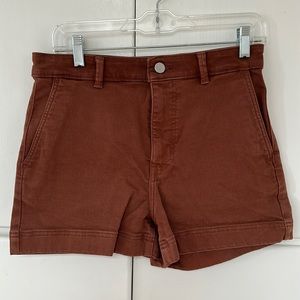 Everlane high waisted shorts in brown